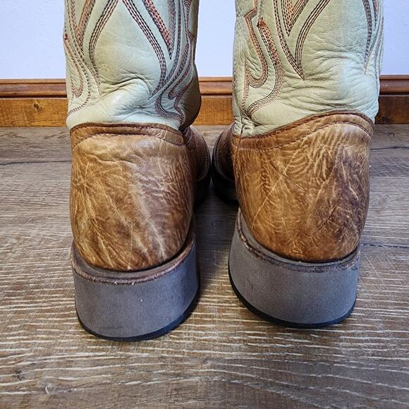 Vintage Tony Lama Kevin Fowler Signed Cowboy Crepe Roper Boots | Women's 6.5B - Picture 7 of 15